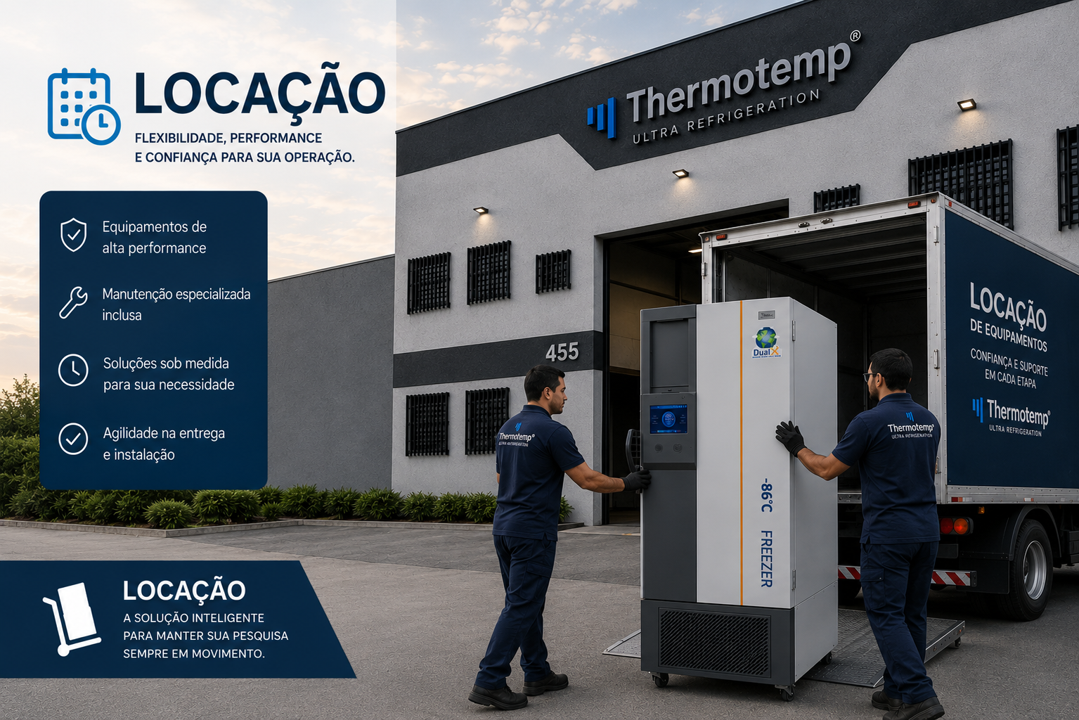 Locação em ultrafreezer -86°C