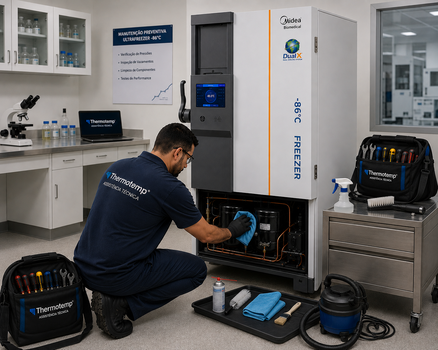 Manutenção Preventiva em ultrafreezer -86°C